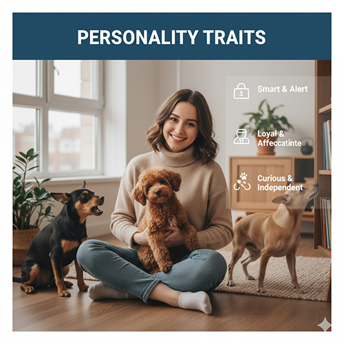 Tính cách Poodle lai Phốc hươu: thông minh, lanh lợi, cảnh giác, trung thành và tò mò