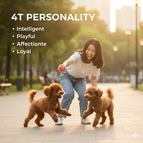 Tính cách chó Poodle nâu – Thông minh, tinh nghịch, tình cảm, trung thành