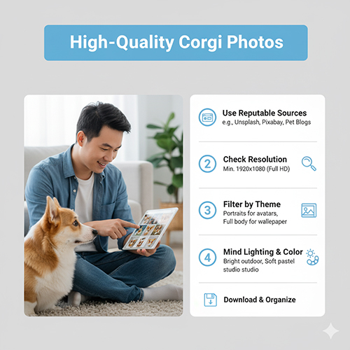 Tips chọn và tải ảnh chó Corgi chất lượng cao 📸 Full HD & 4K cho wallpaper, avatar, in ấn.
