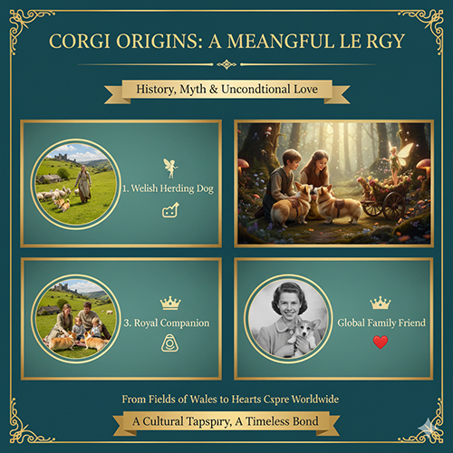 Tổng kết & ý nghĩa nguồn gốc chó Corgi – từ chó chăn gia súc xứ Wales, giả thuyết Flanders & Viking, huyền thoại nàng tiên đến biểu tượng Hoàng gia và văn hóa đại chúng