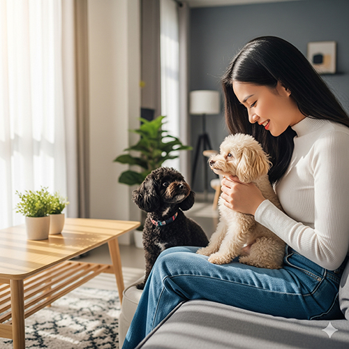 Tổng quan Poodle nhỏ – nhóm Teacup, Tiny, Toy Poodle với cân nặng vài kg, chiều cao dưới 30 cm