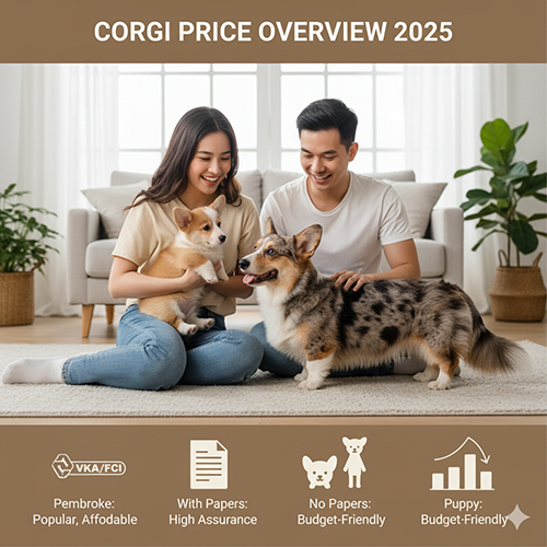 Tổng quan giá chó Corgi 2025 – So sánh Pembroke, Cardigan, có giấy VKA/FCI và không giấy