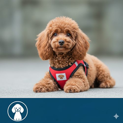 Toy Poodle – size nhỏ chính thức AKC/FCI, chiều cao 24–28 cm, cân nặng 3–6 kg