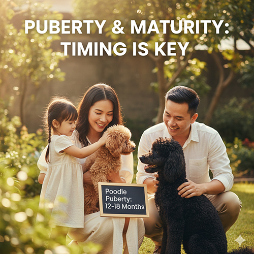 Tuổi dậy thì & độ chín sinh dục của chó Poodle 🐩 – Thời điểm thích hợp để phối giống