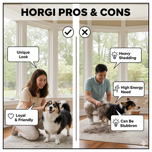 Ưu & nhược điểm của Corgi lai Husky (Horgi) – ngoại hình độc lạ, trung thành nhưng rụng lông nhiều