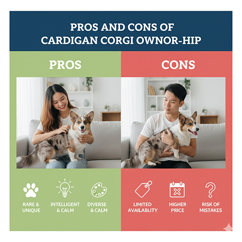 So sánh ưu và nhược điểm khi nuôi chó Corgi Cardigan, minh họa bằng hình ảnh thực tế