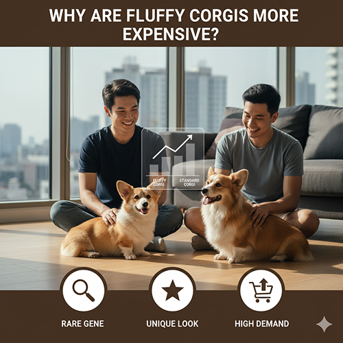 Lý do Fluffy Corgi đắt hơn Corgi thường – gen lặn hiếm, ngoại hình độc đáo, nhu cầu cao