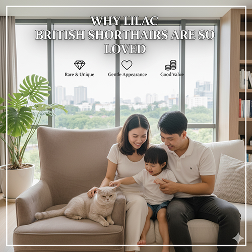 Vì sao mèo Anh lông ngắn lilac được yêu thích – độc lạ, dịu dàng, phong thủy tốt, giữ giá cao