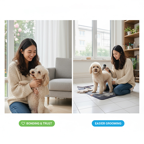 Lý do nên dạy chó Poodle trick bắt tay – tăng gắn kết và hỗ trợ chăm sóc lông