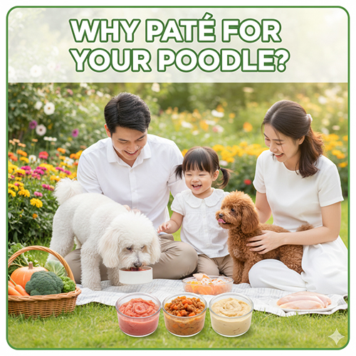 Vì sao chó Poodle nên ăn pate – lợi ích dinh dưỡng, dễ ăn cho chó con và chó già
