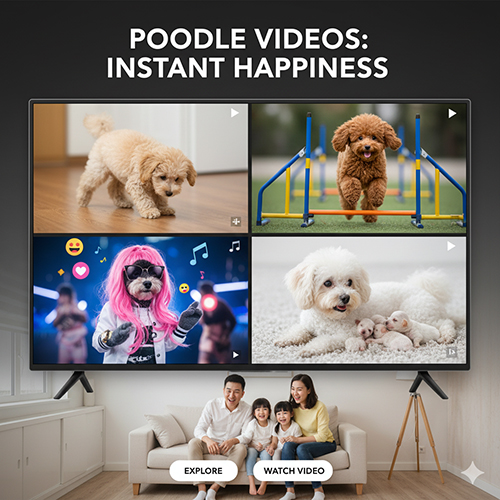 Video chó Poodle dễ thương và hài hước, mang lại niềm vui tức thì