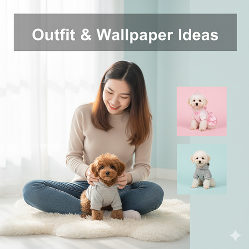 Ý tưởng outfit và wallpaper chó Poodle dễ thương