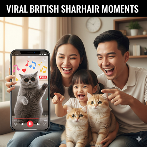 Ảnh mèo Anh lông ngắn từ video TikTok – Khoảnh khắc hài hước và viral nhất mạng xã hội