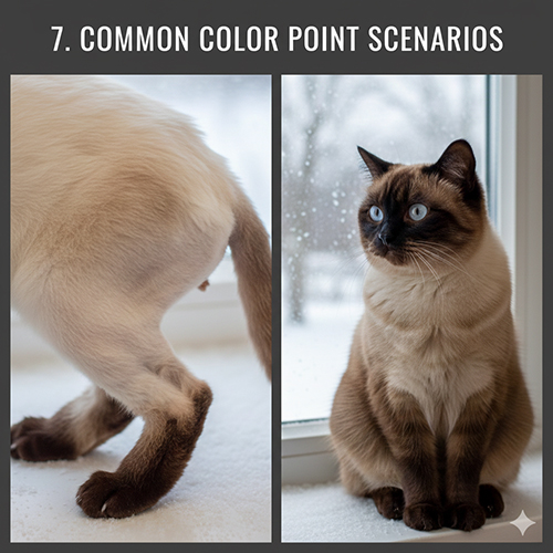 Các tình huống thường gặp với mèo Hyma color point khi thay đổi màu lông