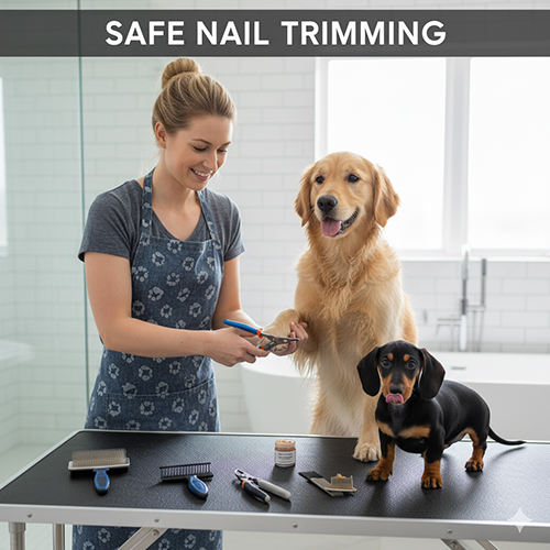Cắt và mài móng cho chó an toàn tại nhà