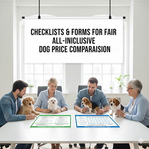 Checklist và biểu mẫu giúp so sánh giá chó trọn gói công bằng giữa các nguồn bán