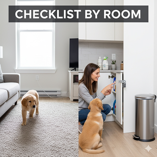 Checklist an toàn cho chó theo từng phòng trong nhà
