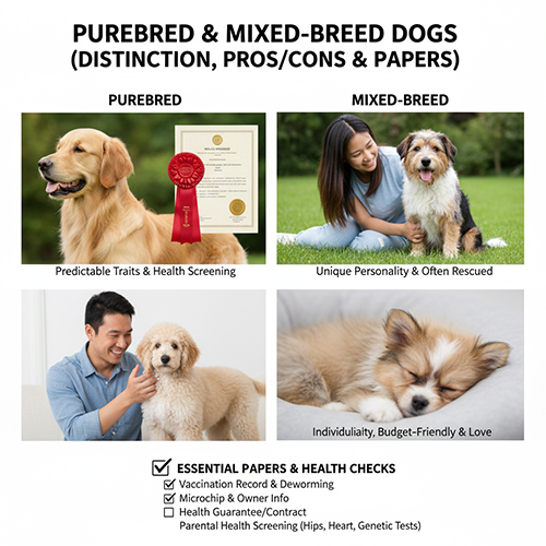 Phân biệt chó thuần chủng và chó lai – ưu nhược điểm và giấy tờ cần biết khi mua chó