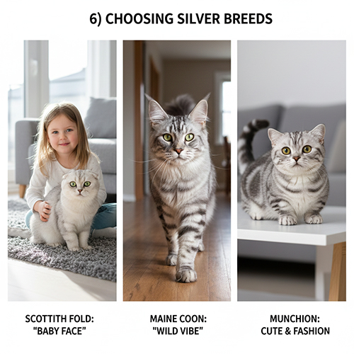 Các giống mèo Silver phổ biến phù hợp gia đình và căn hộ