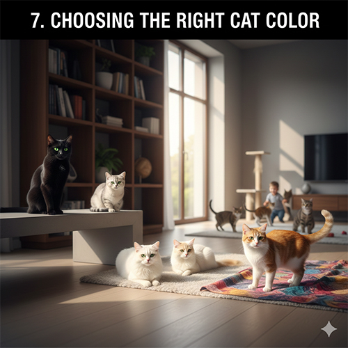 Chọn màu lông mèo phù hợp với gu thẩm mỹ, không gian sống và thời gian chăm sóc
