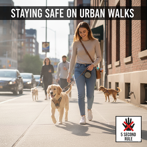 Đi dạo đô thị an toàn cùng chó cưng