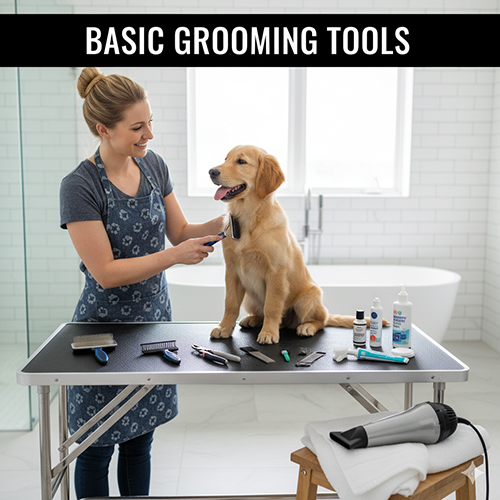 Dụng cụ grooming cơ bản cho chó tại nhà