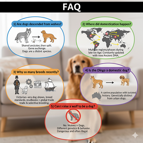 FAQ: những câu hỏi thường gặp về nguồn gốc và quá trình thuần hóa chó