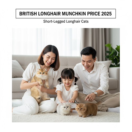 Giá mèo Anh lông dài chân ngắn lai Munchkin mới nhất năm 2025