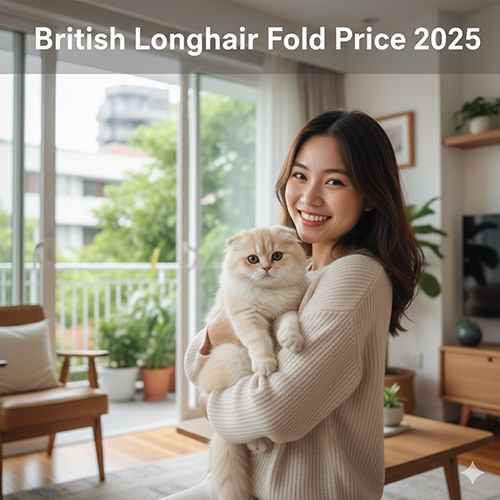 Giá mèo Anh lông dài tai cụp (ALD tai cụp) mới nhất năm 2025 – giống mèo lông dài, tai gập đáng yêu