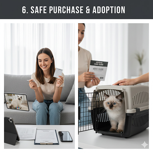 Kinh nghiệm mua mèo Hyma color point an toàn với kiểm tra sức khỏe và vận chuyển