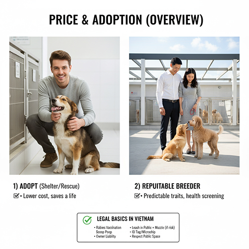 Giá và nơi mua chó – hướng dẫn chọn nơi uy tín và hiểu yếu tố ảnh hưởng đến giá chó cảnh