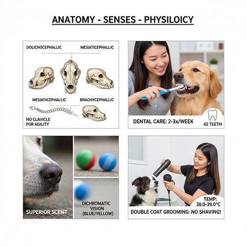 Giải phẫu, giác quan và sinh lý nổi bật của chó – ứng dụng thực tế trong chăm sóc và huấn luyện