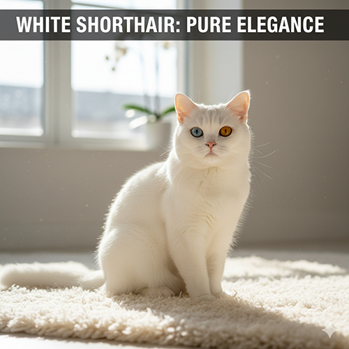 Hình ảnh mèo Anh lông ngắn trắng – Vẻ đẹp tinh khôi với đôi mắt xanh, vàng hoặc hai màu hiếm gặp
