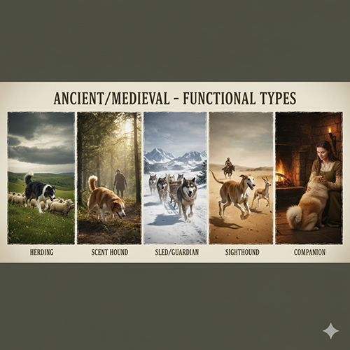 Hình thành nhóm công năng truyền thống: nền tảng cho sự đa dạng giống chó hiện đại