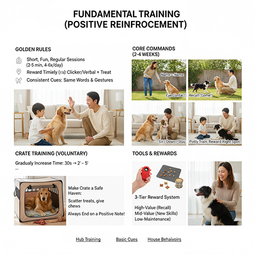 Huấn luyện chó nền tảng bằng phương pháp củng cố tích cực – hướng dẫn lệnh cơ bản và tạo thói quen tốt