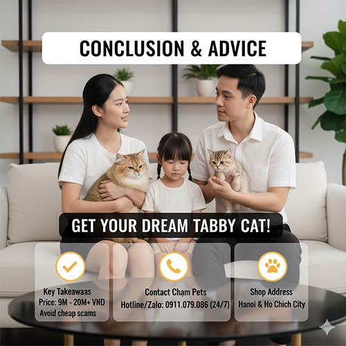 Gia đình ôm hai mèo Anh lông dài Tabby trong phòng khách – minh họa phần kết luận và lời khuyên chọn mua mèo Tabby 2025