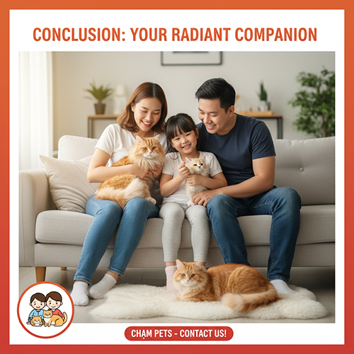 Kết luận về mèo Anh lông dài màu vàng Red Tabby – màu sắc rực rỡ, tính cách thân thiện và ý nghĩa phong thủy tích cực