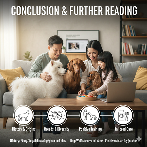Kết luận & điều hướng học tiếp: hiểu lịch sử tiến hóa giúp nuôi – dạy – chơi đúng bản chất giống