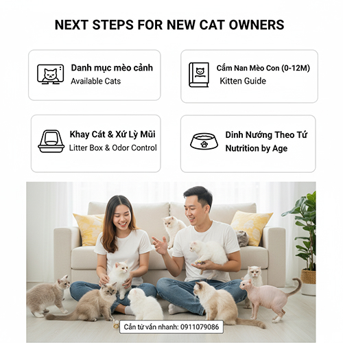 Kết luận hướng dẫn mua mèo an toàn và điều hướng cho người mới nuôi mèo.