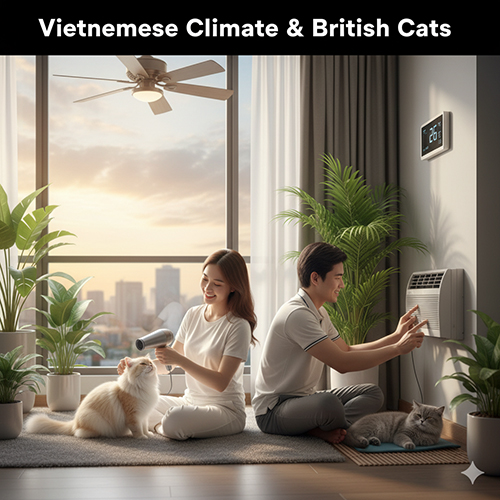 Khả năng thích nghi của mèo Anh với khí hậu Việt Nam và cách chăm sóc phù hợp với thời tiết nóng ẩm