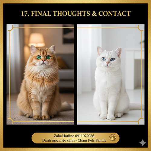 So sánh mèo Golden và mèo trắng giúp lựa chọn bảng màu lông phù hợp