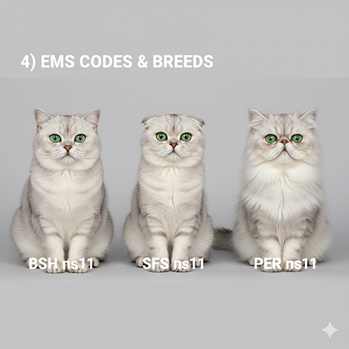 Mèo Silver Shaded ns11 theo các giống BSH, SFS và PER với ngoại hình bạc đặc trưng