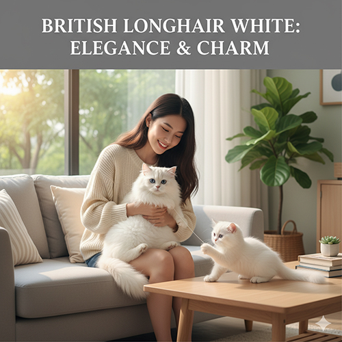 Mèo Anh lông dài trắng – vẻ đẹp sang trọng, thanh lịch cùng ý nghĩa phong thủy riêng biệt