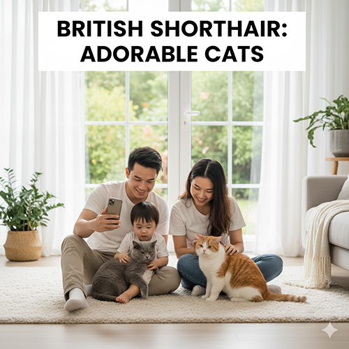 Mèo Anh lông ngắn dễ thương trong gia đình Việt Nam