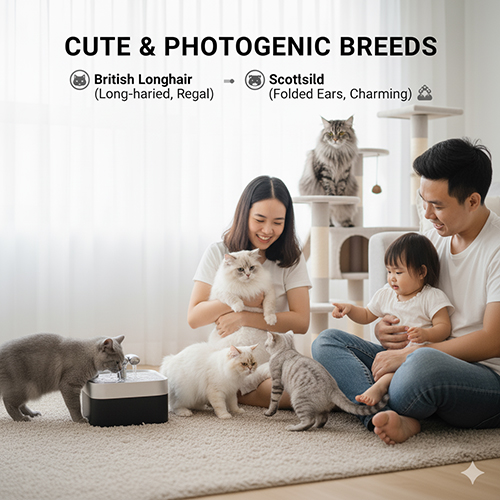 Nhóm mèo cảnh đẹp và “cute”, dễ chụp ảnh, hợp thị hiếu người yêu mèo hiện đại