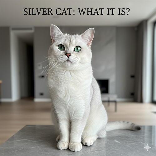 Mèo Silver màu bạc bạch kim, undercoat trắng lạnh, mắt xanh