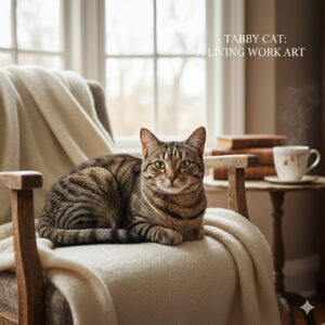 Mèo Tabby với các kiểu vằn mackerel, classic, spotted, ticked nằm thư giãn trong không gian ấm áp