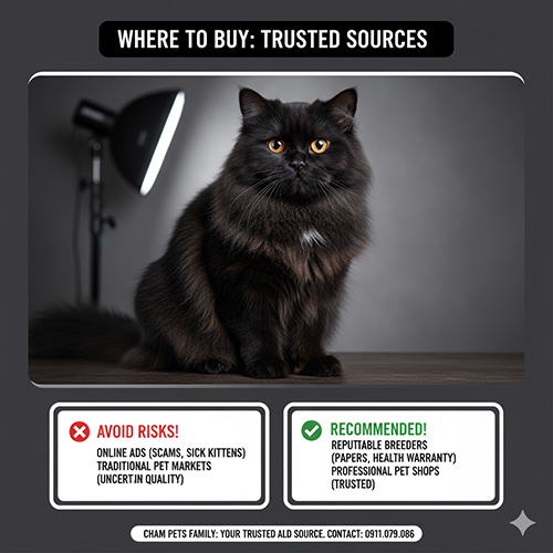Nên mua mèo Anh lông dài đen ở đâu – hướng dẫn chọn nơi bán uy tín và tránh rủi ro khi mua British Longhair Black