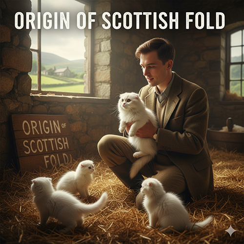 Nguồn gốc mèo tai cụp Scottish Fold và quá trình hình thành từ mèo Susie ở Scotland năm 1961