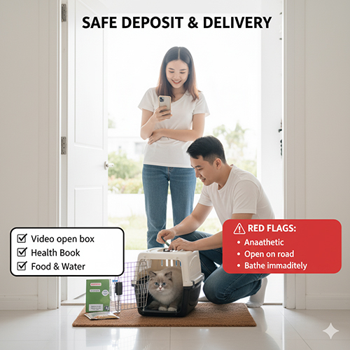 Hướng dẫn chuyển cọc và nhận mèo an toàn, tránh rủi ro khi giao dịch online.